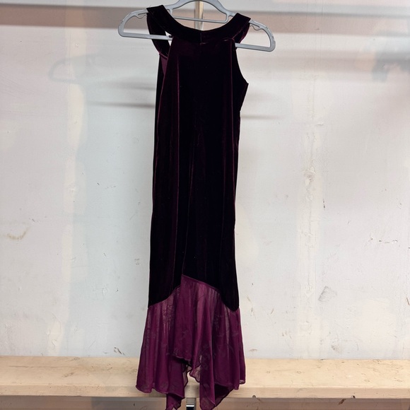 Thalia Soda burgundy velvet high neck dress size 10/12 girls - Picture 5 of 5